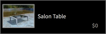  3D Salon table.