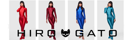 Super shiny spandex zentai catsuits, leotards, swimsuits and unitards.